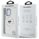 Karl Lagerfeld KLHMP13LHLSCHH i Phone 13 Pro 6.1" biały/white hardcase IML Metal Choupette Head Mag Safe