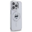 Karl Lagerfeld KLHMP14LHLSCHH i Phone 14 Pro 6.1" biały/white hardcase IML Metal Choupette Head Mag Safe