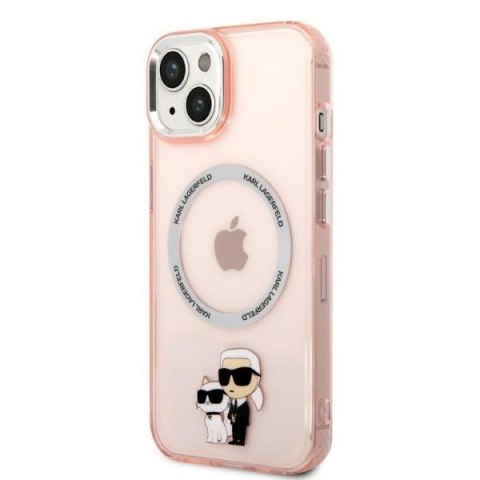 Karl Lagerfeld KLHMP14MHNKCIP i Phone 14 Plus / 15 Plus 6,7" hardcase różowy/pink Iconic Karl&Choupette Magsafe