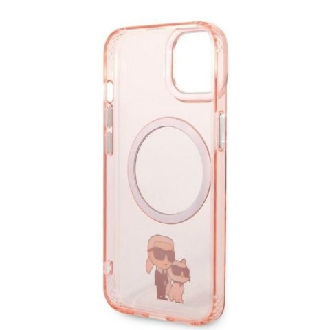 Karl Lagerfeld KLHMP14MHNKCIP i Phone 14 Plus / 15 Plus 6,7" hardcase różowy/pink Iconic Karl&Choupette Magsafe