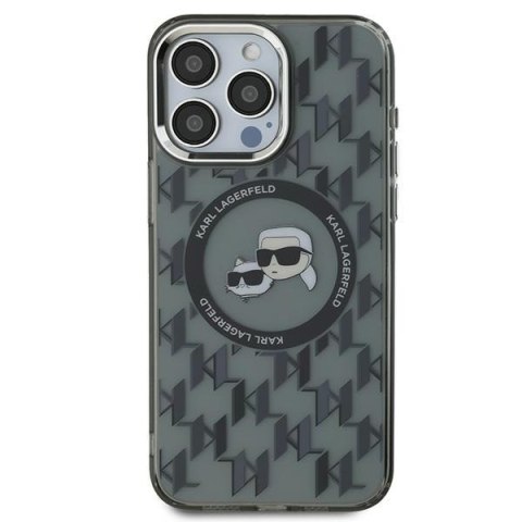 Karl Lagerfeld KLHMP15XHMCKMHK i Phone 15Pro Max 6.7" czarny/black IML Monogram Karl&Choupette Head Mag Safe