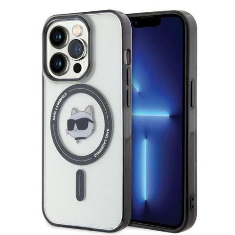 Karl Lagerfeld KLHMP15LHCHNOTK i Phone 15Pro 6.1" transparent hardcase IML Choupette`s Head Mag Safe