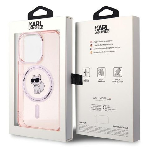 Karl Lagerfeld KLHMP15LHFCCNOP i Phone 15 Pro 6.1" różowy/pink hardcase IML Choupette Mag Safe