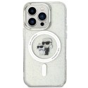 Karl Lagerfeld KLHMP15LHGKCNOT i Phone 15 Pro 6.1" transparent hardcase Karl&Choupette Glitter Mag Safe