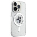 Karl Lagerfeld KLHMP15LHGKCNOT i Phone 15 Pro 6.1" transparent hardcase Karl&Choupette Glitter Mag Safe