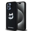 Karl Lagerfeld KLHMP15LSCHPPLK i Phone 15 Pro 6.1" czarny/black hardcase Silicone Choupette Head Mag Safe