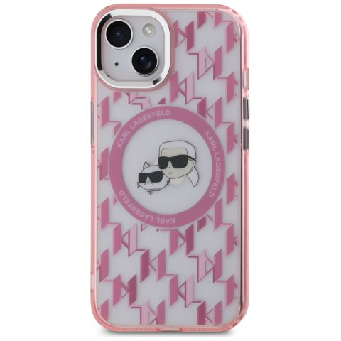 Karl Lagerfeld KLHMP15MHMCKMHP i Phone 15Plus 6.7" różowy/pink IML Monogram Karl&Choupette Head Mag Safe