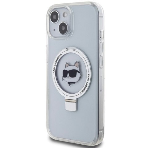 Karl Lagerfeld KLHMP15MHMRSCHH i Phone 15 Plus / 14 Plus 6.7" biały/white hardcase Ring Stand Choupette Head Mag Safe