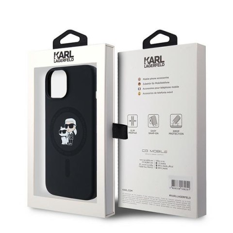 Karl Lagerfeld KLHMP15MSCMKCRHK i Phone 15 Plus / 14 Plus 6.7" czarny/black hardcase Silicone Karl & Choupette Mag Safe
