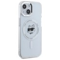 Karl Lagerfeld KLHMP15SHLSCHH i Phone 15 6.1" biały/white hardcase IML Metal Choupette Head Mag Safe