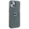 Karl Lagerfeld KLHMP15SHLSCHK i Phone 15 6.1" czarny/black hardcase IML Metal Choupette Head Mag Safe