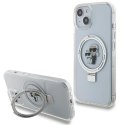Karl Lagerfeld KLHMP15SHMRSKCH i Phone 15/ 14 / 13 6.1" biały/white hardcase Ring Stand Karl&Choupettte Mag Safe