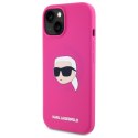 Karl Lagerfeld KLHMP15SSKHPPLF i Phone 15 6.1" fuksja/fuschia hardcase Silicone Karl Head Print Mag Safe