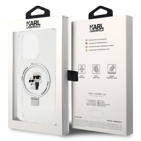 Karl Lagerfeld KLHMP15XHMRSKCH i Phone 15Pro Max 6.7" biały/white hardcase Ring Stand Karl&Choupettte Mag Safe