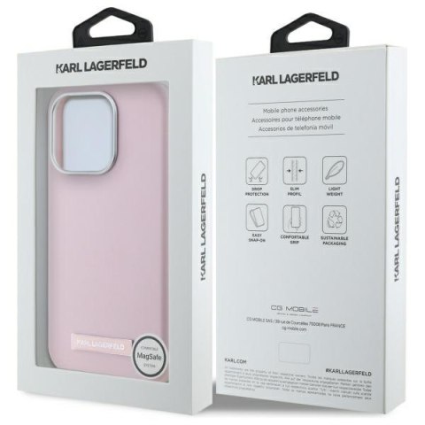 Karl Lagerfeld KLHMP15XPGMSRPP i Phone 15 Pro Max 6.7" różowy/pink hardcase FW Metal Plate Mag Safe