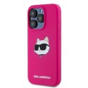 Karl Lagerfeld KLHMP15XSCHPPLF i Phone 15 Pro Max 6.7" różowy/fuschia hardcase Silicone Choupette Head Mag Safe
