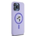 Karl Lagerfeld KLHMP15XSCMKCRHU i Phone 15 Pro Max 6.7" fioletowy/purple hardcase Silicone Karl&Choupette Heads Ring Mag Safe