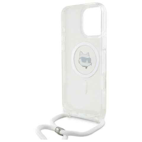 Karl Lagerfeld KLHMP16XHCCHNT i Phone 16 Pro Max 6.9" hardcase transparent IML Choupette Head & Cord Magsafe