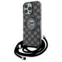 Karl Lagerfeld KLHMP16XHCKCKLCK i Phone 16 Pro Max 6.9" czarny/black hardcase IML Crossbody Monogram Karl & Choupette Head Mag S