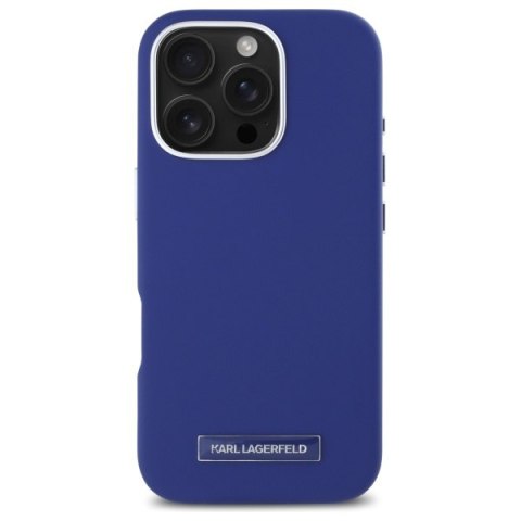Karl Lagerfeld KLHMP16XPGMSRPB i Phone 16 Pro Max 6.9" niebieski/blue hardcase FW Metal Plate Mag Safe
