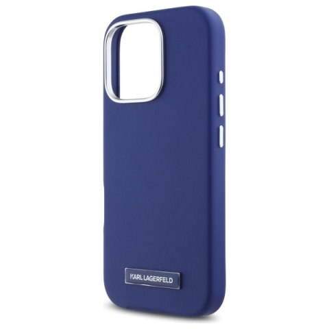 Karl Lagerfeld KLHMP16XPGMSRPB i Phone 16 Pro Max 6.9" niebieski/blue hardcase FW Metal Plate Mag Safe