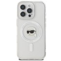 Karl Lagerfeld KLHMP16LHLSKIH i Phone Pro 6.3" biały/white hardcase IML Metal Karl Head Mag Safe