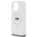 Karl Lagerfeld KLHMP16LHLSKIH i Phone Pro 6.3" biały/white hardcase IML Metal Karl Head Mag Safe