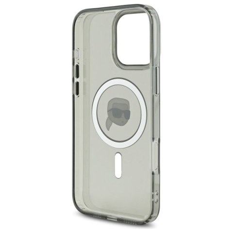 Karl Lagerfeld KLHMP16LHLSKIK i Phone 16 Pro 6.3" czarny/black hardcase IML Metal Karl Head Mag Safe