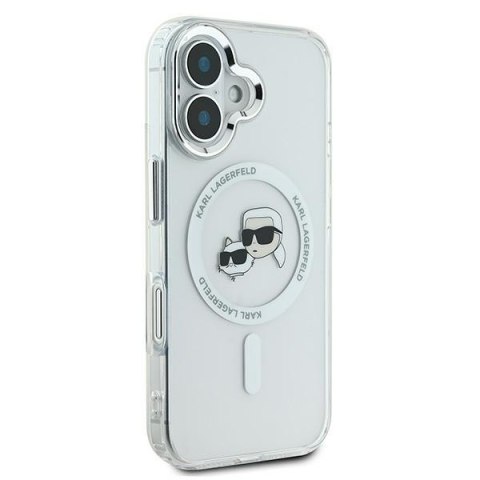 Karl Lagerfeld KLHMP16MHLSKCH i Phone Plus 6.7" biały/white hardcase IML Metal Karl&Choupette Head Mag Safe