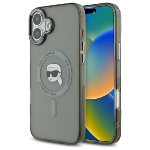 Karl Lagerfeld KLHMP16MHLSKIK i Phone 16 Plus 6.7" czarny/black hardcase IML Metal Karl Head Mag Safe