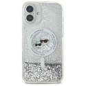 Karl Lagerfeld KLHMP16MLGKCSGH i Phone 16 Plus 6.7" hardcase transparent Liquid Glitter Karl&Choupette Head Magsafe