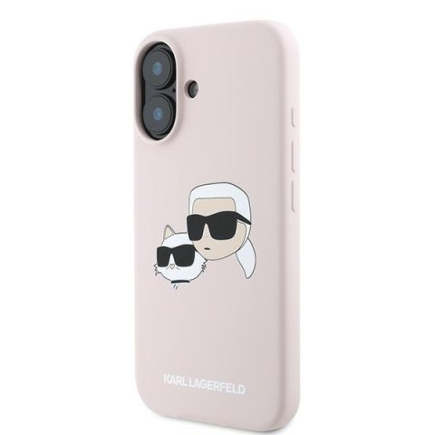 Karl Lagerfeld KLHMP16MSKCHPPLP i Phone 16 Plus 6.7" różowy/pink hardcase Silicone Double Heads Print Mag Safe