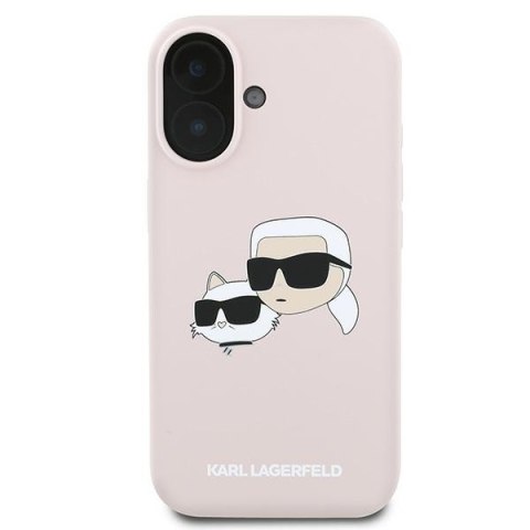 Karl Lagerfeld KLHMP16MSKCHPPLP i Phone 16 Plus 6.7" różowy/pink hardcase Silicone Double Heads Print Mag Safe