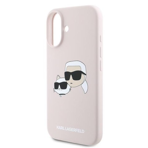 Karl Lagerfeld KLHMP16MSKCHPPLP i Phone 16 Plus 6.7" różowy/pink hardcase Silicone Double Heads Print Mag Safe