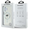 Karl Lagerfeld KLHMP16SHLSCHH i Phone 16 6.1" biały/white hardcase IML Metal Choupette Head Mag Safe