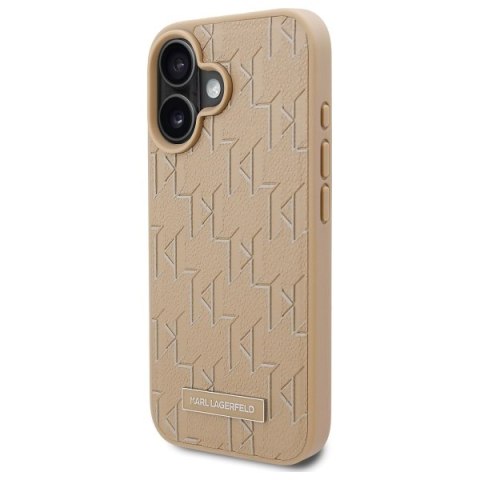 Karl Lagerfeld KLHMP16SPKHPORPE i Phone 16 6.1" beżowy/beige hardcase Hot Stamp Magsafe