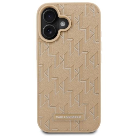 Karl Lagerfeld KLHMP16SPKHPORPE i Phone 16 6.1" beżowy/beige hardcase Hot Stamp Magsafe