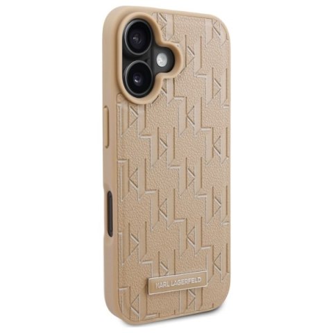 Karl Lagerfeld KLHMP16SPKHPORPE i Phone 16 6.1" beżowy/beige hardcase Hot Stamp Magsafe