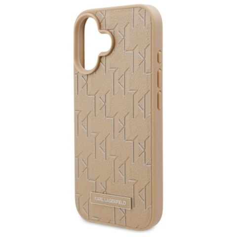 Karl Lagerfeld KLHMP16SPKHPORPE i Phone 16 6.1" beżowy/beige hardcase Hot Stamp Magsafe