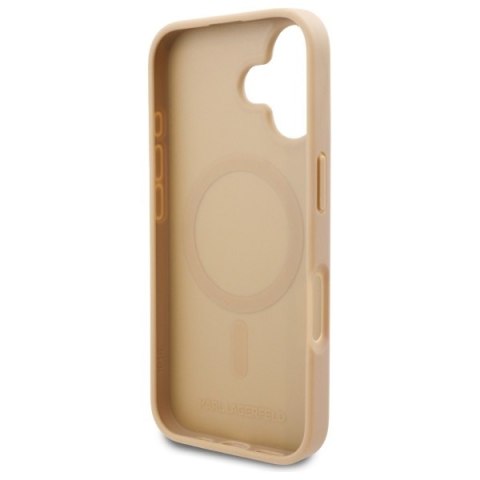 Karl Lagerfeld KLHMP16SPKHPORPE i Phone 16 6.1" beżowy/beige hardcase Hot Stamp Magsafe
