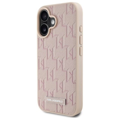 Karl Lagerfeld KLHMP16SPKHPORPP i Phone 16 6.1" różowy/pink hardcase Hot Stamp Magsafe