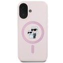 Karl Lagerfeld KLHMP16SSCMKCRHP i Phone 16 6.1" różowy/pink hardcase Silicone Karl&Choupette Mag Safe