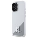 Karl Lagerfeld KLHMP16SSCMKMPCH i Phone 16 6,1" biały/white hardcase Silicone Initial Metal Logo Mag Safe