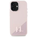 Karl Lagerfeld KLHMP16SSCMKMPCP i Phone 16 6.1" różowy/pink hardcase Silicone Shadow Metal Initial Mag Safe