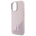 Karl Lagerfeld KLHMP16SSCMKMPCP i Phone 16 6.1" różowy/pink hardcase Silicone Shadow Metal Initial Mag Safe