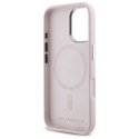 Karl Lagerfeld KLHMP16SSCMKMPCP i Phone 16 6.1" różowy/pink hardcase Silicone Shadow Metal Initial Mag Safe