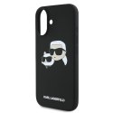 Karl Lagerfeld KLHMP16SSKCHPPLK i Phone 16 6.1" czarny/black hardcase Silicone Double Heads Print Mag Safe