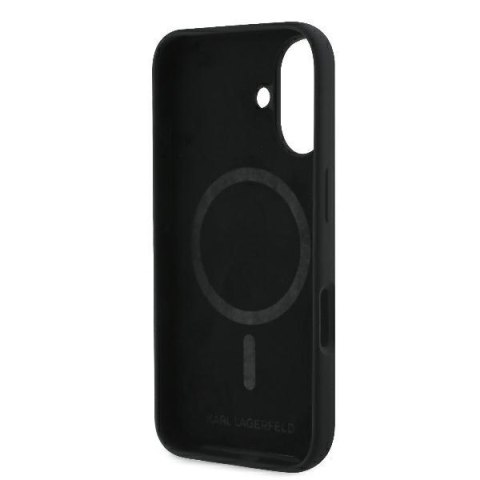 Karl Lagerfeld KLHMP16SSKCHPPLK i Phone 16 6.1" czarny/black hardcase Silicone Double Heads Print Mag Safe