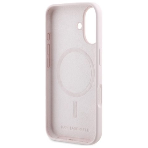 Karl Lagerfeld KLHMP16SSKCHPPLP i Phone 16 6.1" różowy/pink hardcase Silicone Double Heads Print Mag Safe