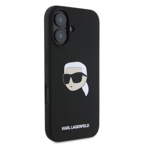 Karl Lagerfeld KLHMP16SSKHPPLK i Phone 16 6.1" czarny/black hardcase Silicone Karl Head Print Mag Safe